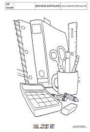 okul-öğeleri boyama sayfaları